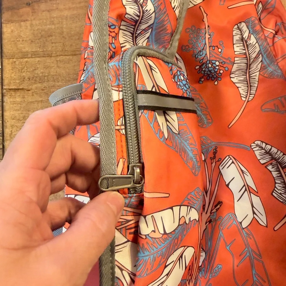 Orange Floral Sling Bag